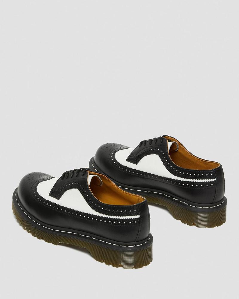 Zapatos Oxford Dr Martens 3989 Bex Smooth Cuero Brogue Hombre Negros | MX 204JPQ